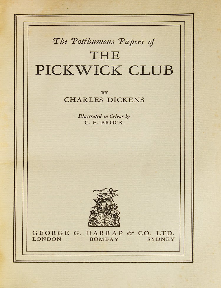 The Posthumous Papers of the Pickwick Club