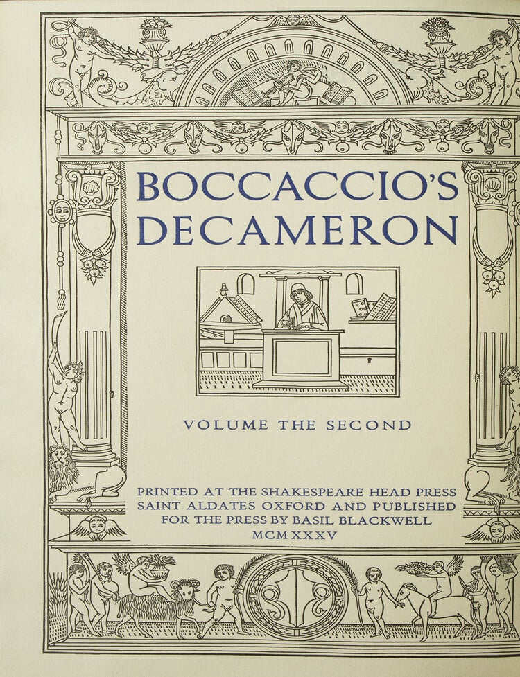 Boccaccio's Decameron.The Modell of Wit, Mirth, Eloquence and Conversation framed in Ten Dayes of an hundred curious pieces, by seven honourable ladies, and three noble gentlemen