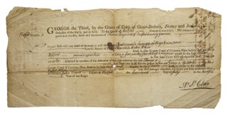 Item #313275 Document Signed for the recovery of a debt owed by Thomas Hayslack to Robert Atkins...