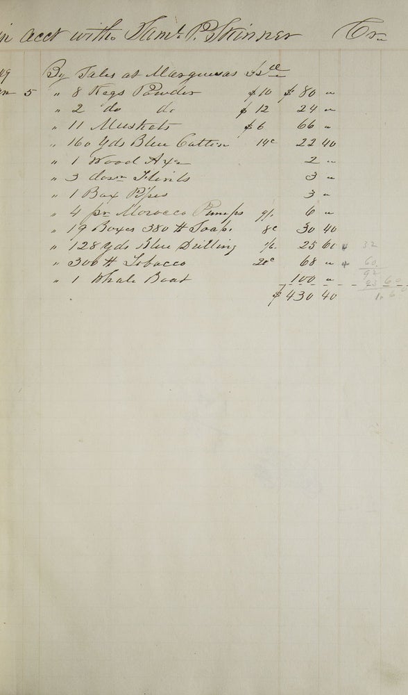 Manuscript logbook of 5 voyages aboard the ships Emerald, Creole, Massachusetts, and Mashuna