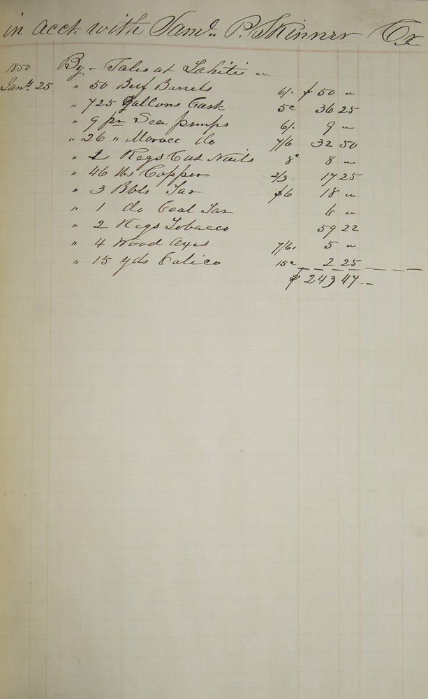 Manuscript logbook of 5 voyages aboard the ships Emerald, Creole, Massachusetts, and Mashuna