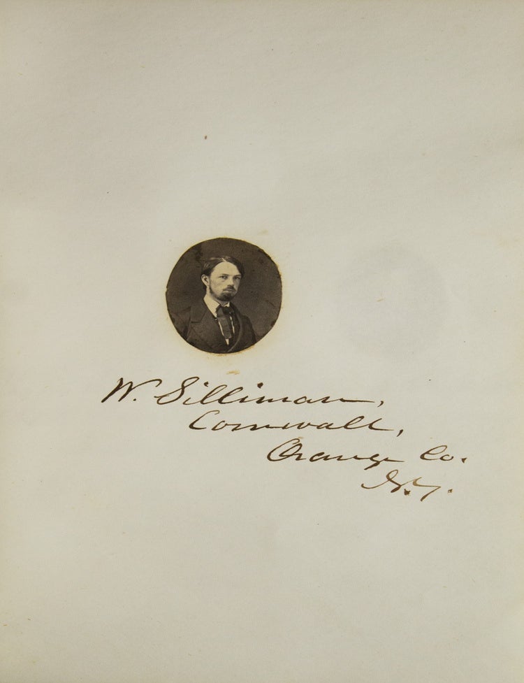 Autograph album with photographs and inscriptions of Albany Law School Class of 1860 and faculty