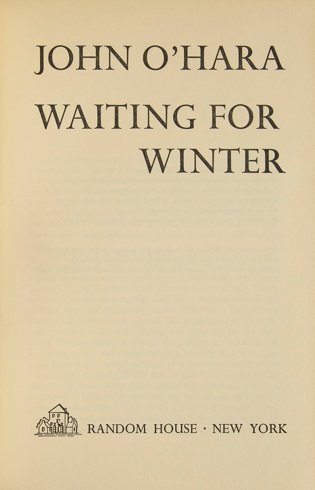 Waiting for Winter