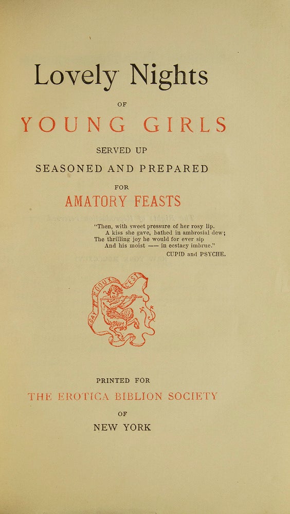 Lovely Nights of Young Girls Served Up Seasoned and Prepared for Amatory Feasts