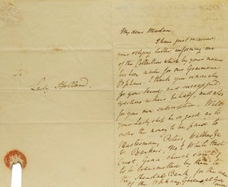 Item #313739 Autograph letter signed "W. Wordsworth" to Elizabeth Fox, Lady Holland,...