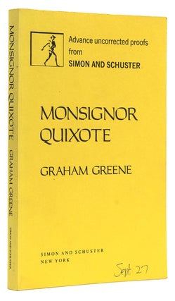 Item #31380 Monsignor Quixote. Graham Greene