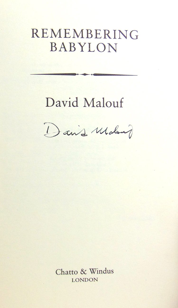 Remembering Babylon - David Malouf - First Edition