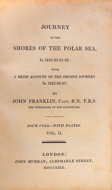 Journey to the Shores of the Polar Sea, in 1819-20-21-22 : with a Brief Account of the Second Journey in 1825-26-27