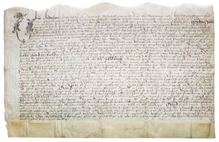 Item #314490 Manuscript indenture from the reign of Queen Elizabeth relating to London property