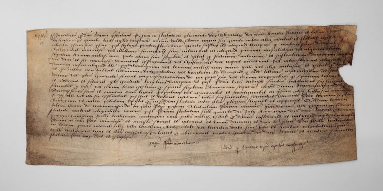 Manuscript indenture from the reign of Philip and Mary