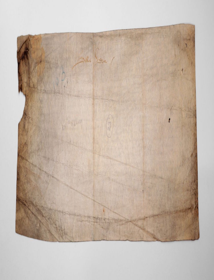Manuscript indenture from the reign of Philip and Mary