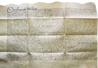 Item #314595 Manuscript indenture from the reign of Queen Elizabeth I between William Frankland...