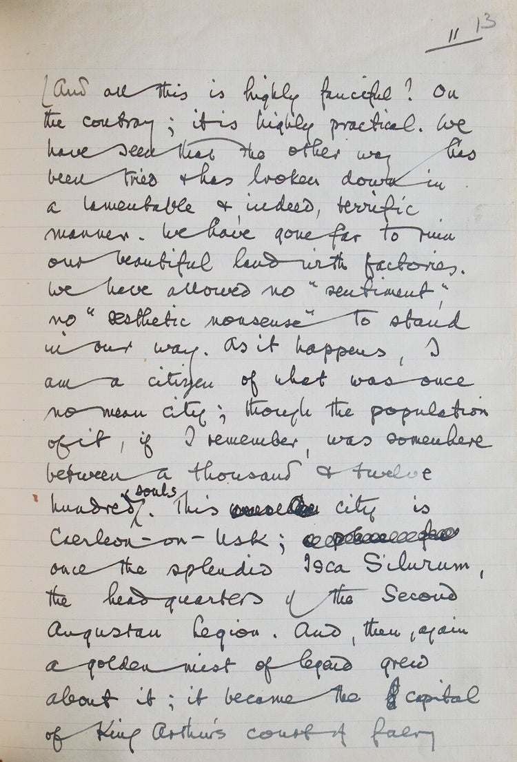 Autograph Explain Essay Autograph Manuscript, signed “Arthur Machen” , of the “Prospectus ...