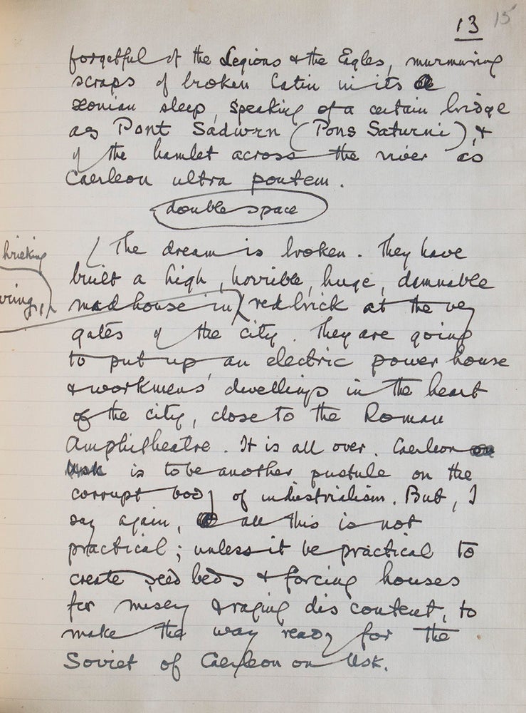 Autograph Explain Essay Autograph Manuscript, signed “Arthur Machen” , of the “Prospectus ...