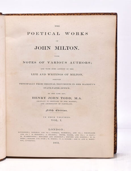 The Poetical Works of John Milton,with Notes of Various Authors; and with Some Account of the... (3/5)