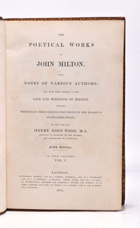 The Poetical Works of John Milton,with Notes of Various Authors; and with Some Account of the... (3/5)