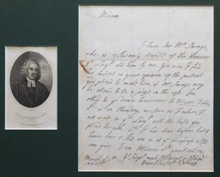 Item #314956 Autograph letter, signed ("E. Young"), to [Lady Mary Wortley Montagu], regarding her...