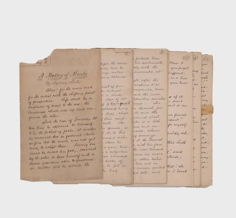 A Medley of Moods. Author’s Autograph Manuscript, signed on the first leaf: “By Sydney Porter”