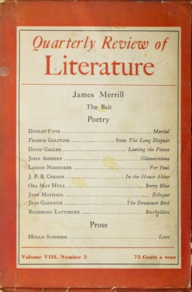 Item #315135 "The Bait" [in] Quarterly Review of Literature. Volume VIII Number 2. James Merrill