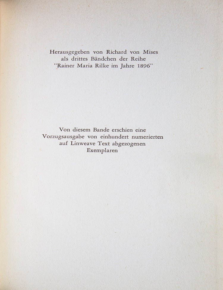Briefe, Verse und Prosa aus dem Jahre, 1896