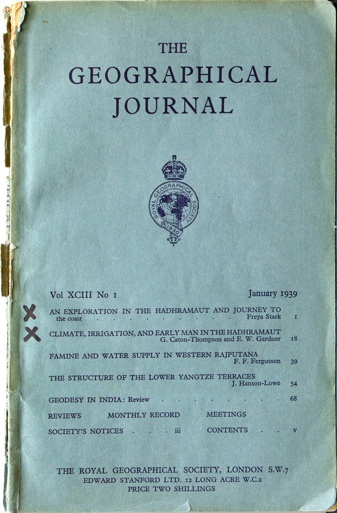 An Exploration in the Hadhramaut and Journey to the Coast [in:] The Geographical Journal, Vol. 93, No. 1, January 1939