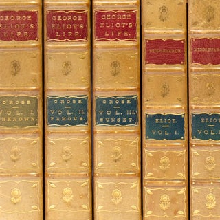 Item #315508 Collection of first editions of her major works, uniformly bound. George Eliot