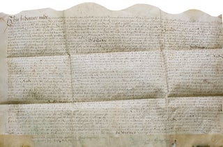 Item #315851 Manuscript indenture of demise from John Fetyplace, gentleman of Beselslight to...