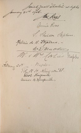 Guest book of yacht Sheelah, signed by Robert E. Peary, 21 September 1909, upon his return from the North Pole