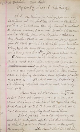 Collection of 14 Manuscript Accounts of Hunting in Delaware County, New York, in the Mid- to Late Nineteenth Century