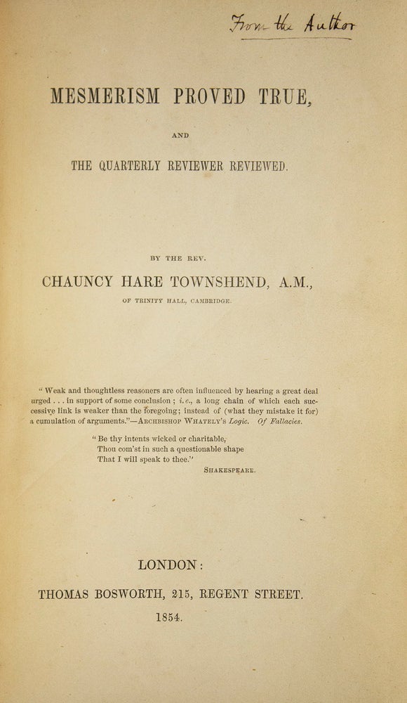 Mesmerism Proved True, and the Quarterly Reviewer Reviewed