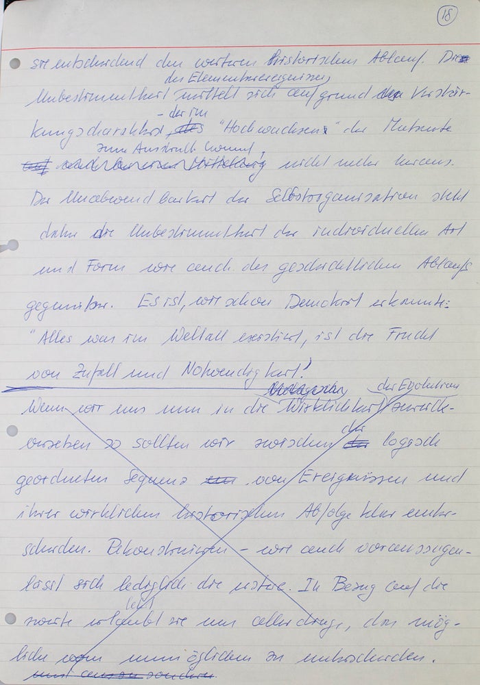 Leben. Autograph Manuscript, signed (“Manfred Eigen”) at head of first page