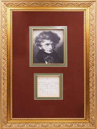 Item #316604 Autograph Note Signed ("H. Berlioz"), to "Mon cher Gras" Hector Berlioz