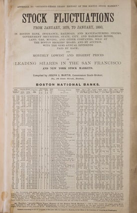 Annual Appendix to Seventy Three Years History of the Boston Stock Market from 1870 [cover title]