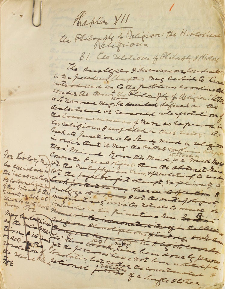 Manuscript of " Chapter 7, The Philosophy of Religion: The Historical Religions."