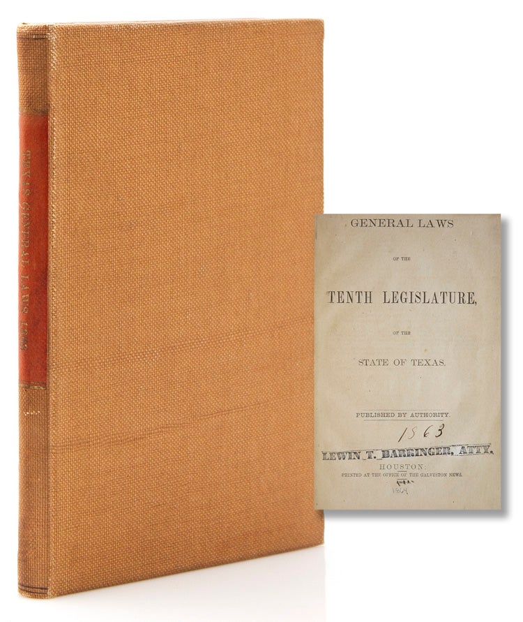 General Laws of the Tenth Legislature of the State of Texas