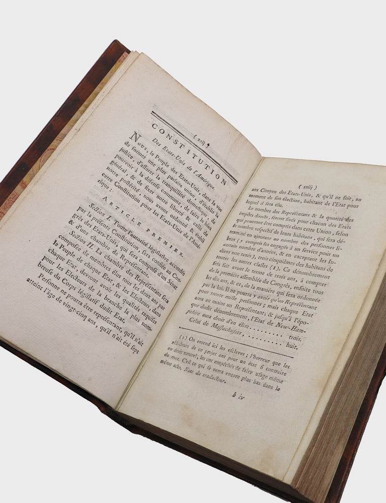 Le Fédéraliste, ou Collection de quelques Écrits en faveur de la Constitution proposée aux États-Unis de l'Amérique, par la Convention convoquée en 1787