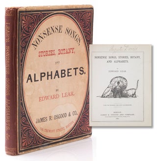 Item #316922 Nonsense Songs, Stories, Botany, and Alphabets. Edward Lear