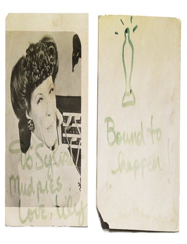 Item #317212 Sylvia Miles Photos, Many from Clive Davis, Rex Reed, Ellen Burstyn, Signed photo by Lilly Tomlyn to Sylvia, etc. Syvia Miles.
