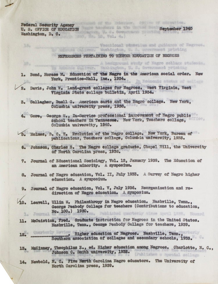 Vocational Education and Guidance of Negroes. Report of a Survey Conducted by the Office of Education. Bulletin 1937 No. 38