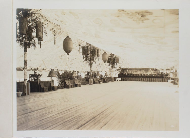 Five Vintage Photographs Of The Preparations For An Outdoor Party On ...