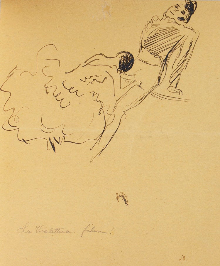 Portfolio of 20 original erotic drawings