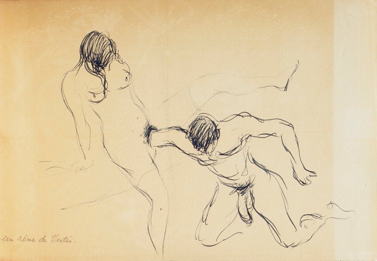 Portfolio of 20 original erotic drawings