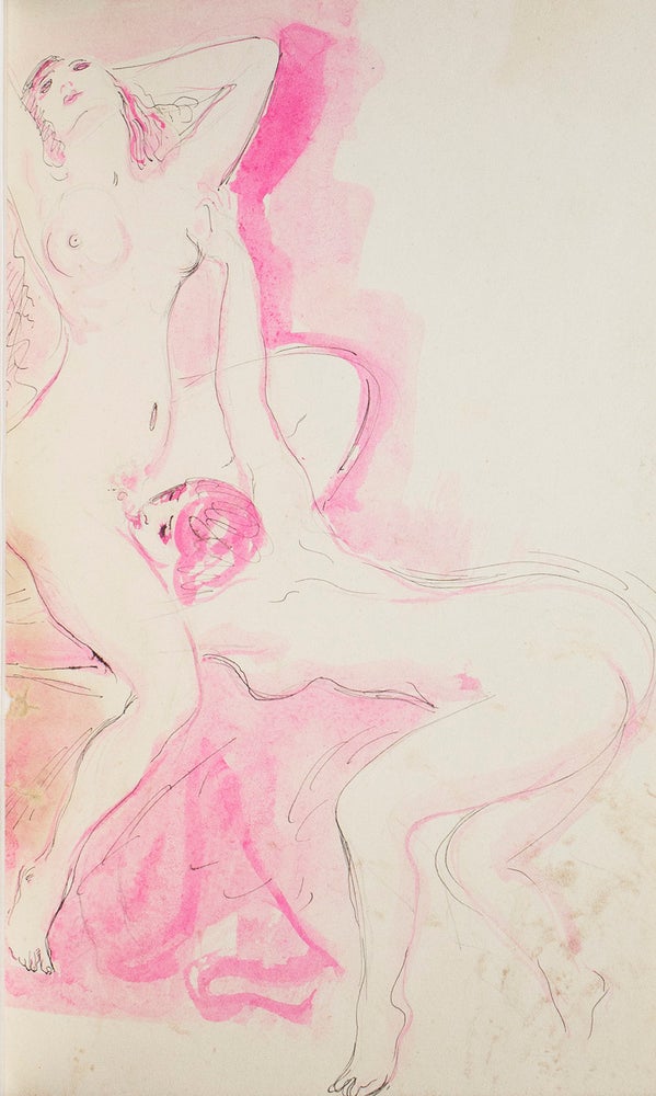 Portfolio of 20 original erotic drawings