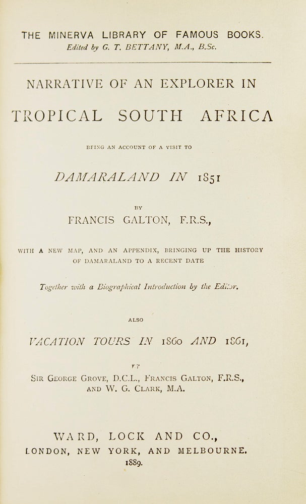 Narrative of the Explorer in Tropical South Africa being an account of his visit to Damaraland in 1851