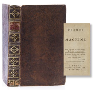 Item #318140 L'Homme Machine [Bound with:] L'Homme plus que Machine. Julien Offray de La Mettrie