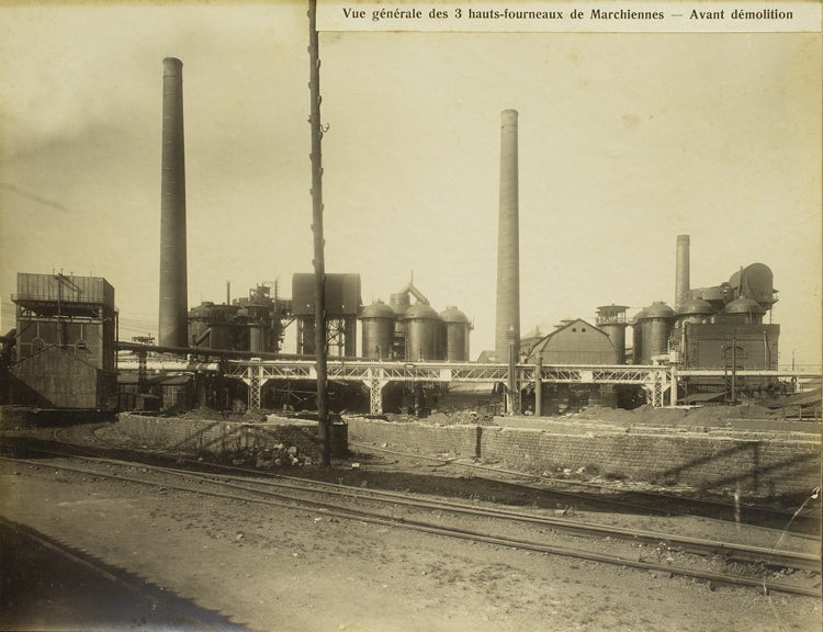 Album of the Demolition of the Forges de la Providence Steel Company, Belgium Dampremy, Belgium,