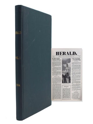 Item #318556 Herald. Vol. ! Number 1-Number 26. Thomas Alva Edison
