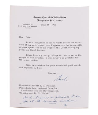 Item #318619 Album of letters to Robert McNamara, from American government or world leaders,...