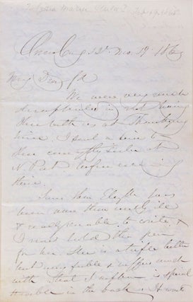 Item #318658 Autograph letter signed to Lucy Larcom, on Lincoln's Emancipation Proclamation. John...