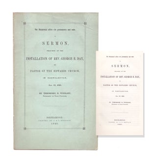 Item #318757 The Ministerial Office-its permanency and ends. A Sermon preached at the...